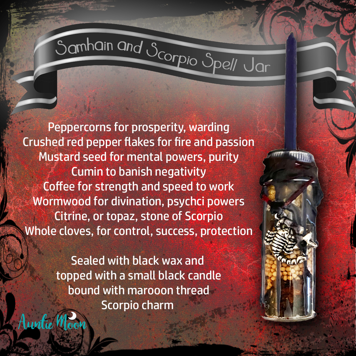Unlocking Scorpio Magic: Ingredients for Spell Jars – Auntie Moon